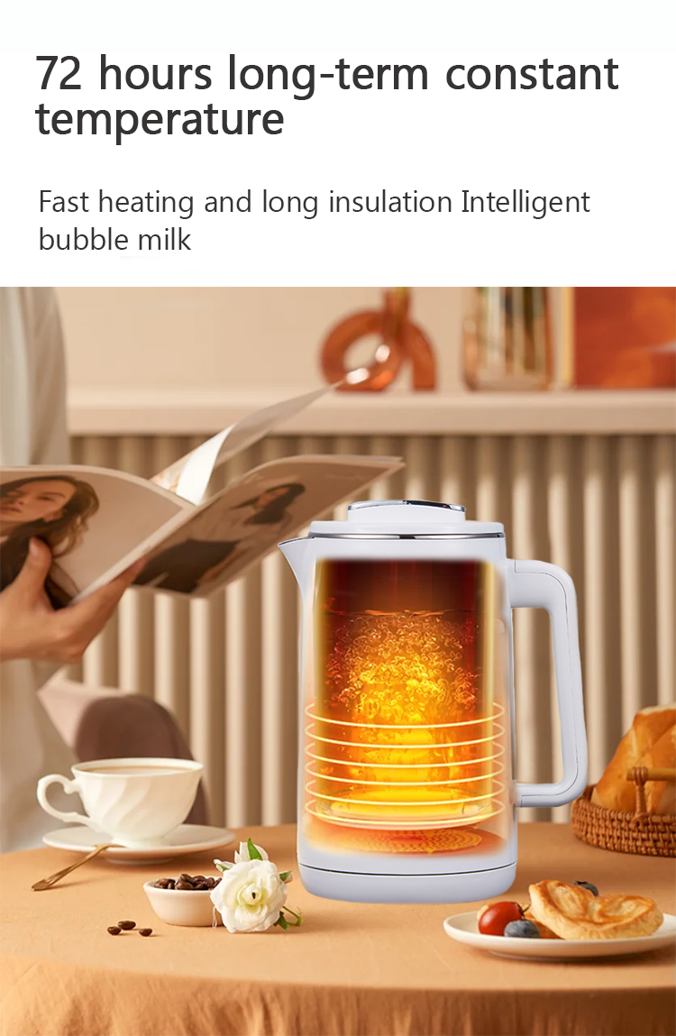 Novum Innovative 1.5l Et 1.1l Duplex Pot Maximum Capacity Vitri Ahenum Aqua Boiler Electric Tea Pot Boiler 