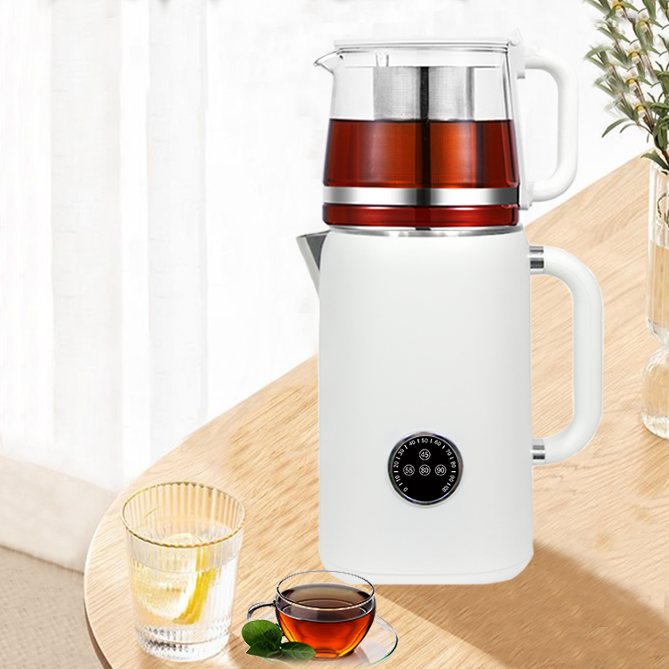 Hot Sale 1.7/2.8l Steel Electric Kettle Samovar Geminus Turkish Tea Factor Aquae Ahenum Cum 1.1l Tea Pot Set
