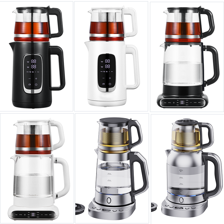 2.0L Smart Kitchen Electric Kettle Samovar Electric Tea Pot Machine With Temperature Control Tray Set