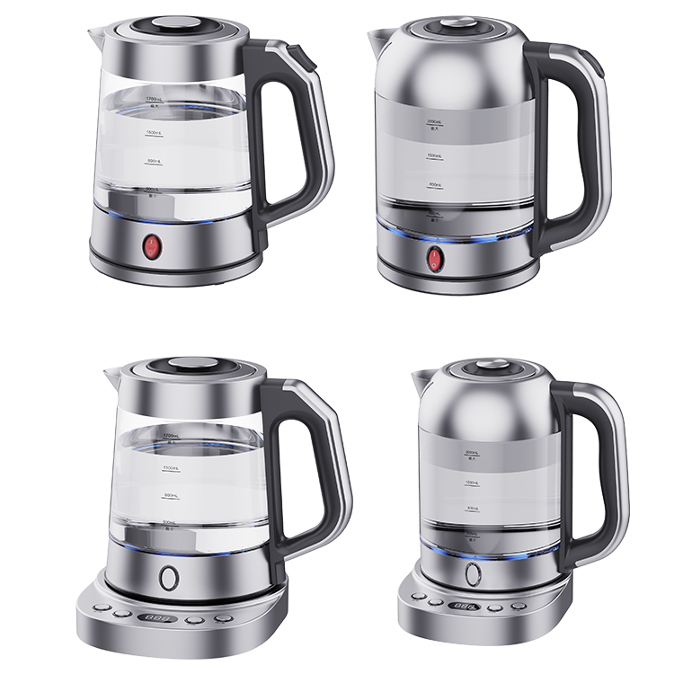 Novae Design 1.7L Magnae Capacitatis Electric Kettle Kitchen Appliances Automatic Tea Maker Keep Warm Glass Kettle 