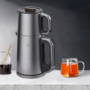  New Design Home Kitchen Appliances Double Turkish tea factorem Steel Electric Kettle And Tea Pot