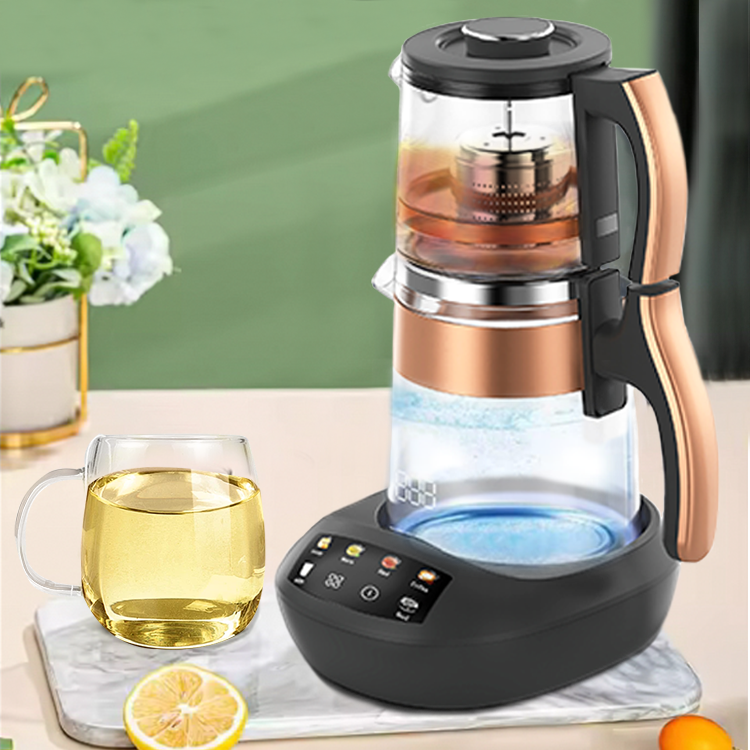 Newest Home Appliance Lran Vitrum Tea Kettle 1500W Multi-eget tea Machim duplici speculum tea factorem cum infuser