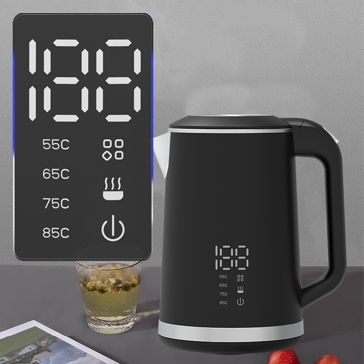 1.5L Steel Jug Double Layer Kettle Temperature Control Smart Digital Electric Tea Kettle