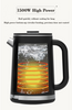 Yuekon 1.5l + 1.1L Electronic Kttles Glass Kettle et Teapot II In1 duplex layer tea factorem cum temperatus imperium