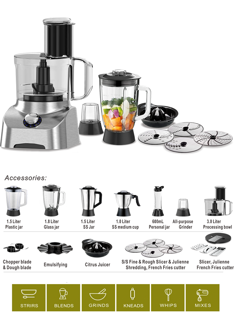 Multi munus Factory Table Blender cibum Slicer cibum SECURIS Cum magna Non-praetermisissent pedes