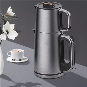Stainless Steel Electric Kettle Turkish Tea Creator with Palpate Touch Screen Control Electric Samovar Tea Makers Set