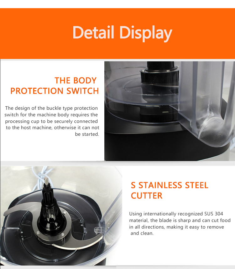 Multi munus Factory Table Blender cibum Slicer cibum SECURIS Cum magna Non-praetermisissent pedes