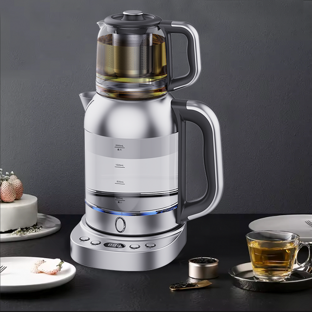 Domum Adjumenta Electric Tea Factor Princeps Borosilicate Vitri Ahenum Et Tea Aulularia Cum Temperature Imperium