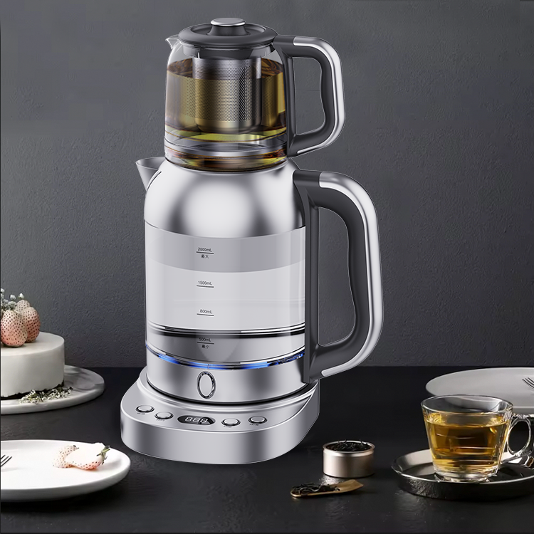 Domum Adjumenta Electric Tea Factor Princeps Borosilicate Vitri Ahenum Et Tea Aulularia Cum Temperature Imperium