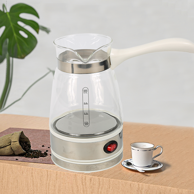 Novum Design Turkish Coffee Pot 500ml Heating Plate Coffee Pot Heater Transparent Kettle For Home 