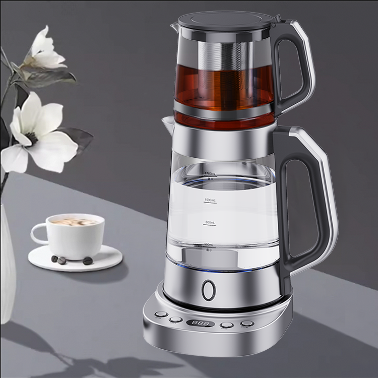 II in I tea ollam et ahenum electric tea factorem vitreum electric ollae vitreae Teapot Set 